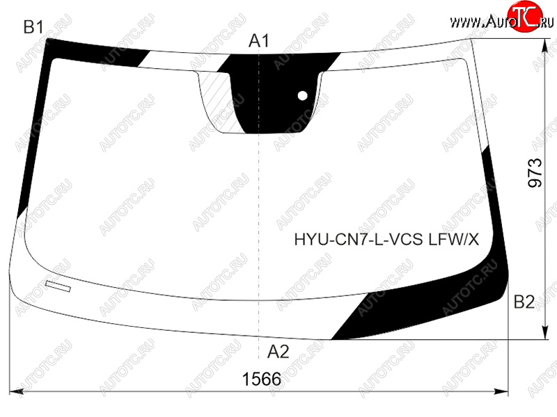 10 699 р. Стекло лобовое (Датчик дождя) XYG  Hyundai Elantra  CN7 (2020-2023)  с доставкой в г. Набережные‑Челны