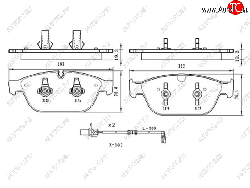 2 169 р. Колодки тормозные передние FL-FR SAT  Audi A8  D4 - Q5  8R (с датчиком)  с доставкой в г. Набережные‑Челны