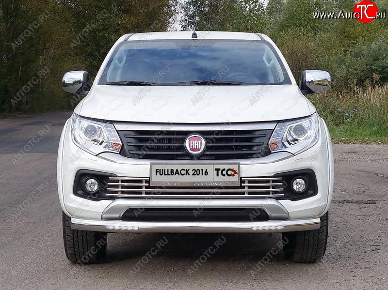 6 449 р. Рамка гос. номера ТСС Тюнинг  Fiat Fullback (2016-2018) (нержавейка)  с доставкой в г. Набережные‑Челны