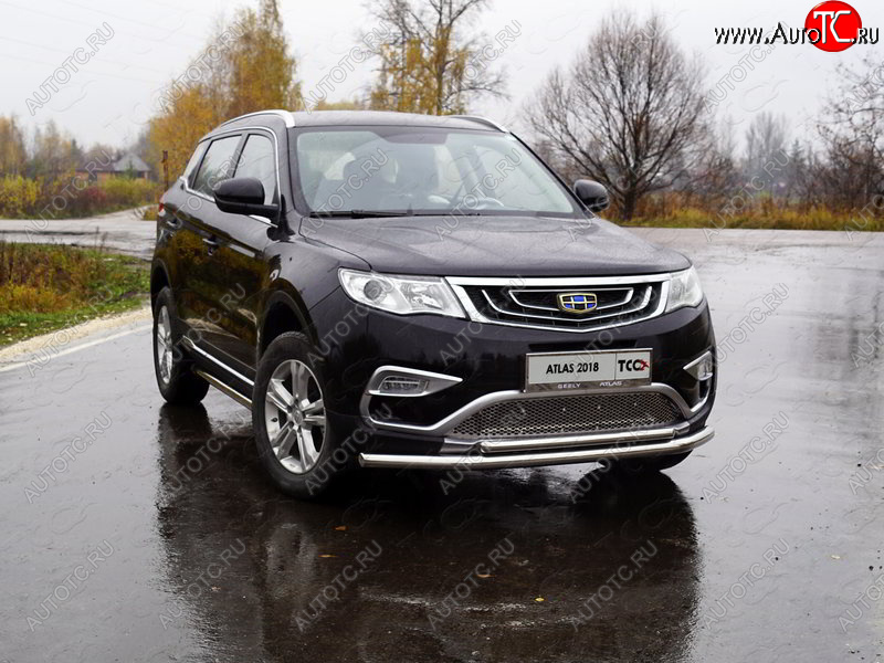 6 449 р. Рамка гос. номера ТСС Тюнинг  Geely Atlas  NL3 (2016-2022) (нержавейка)  с доставкой в г. Набережные‑Челны