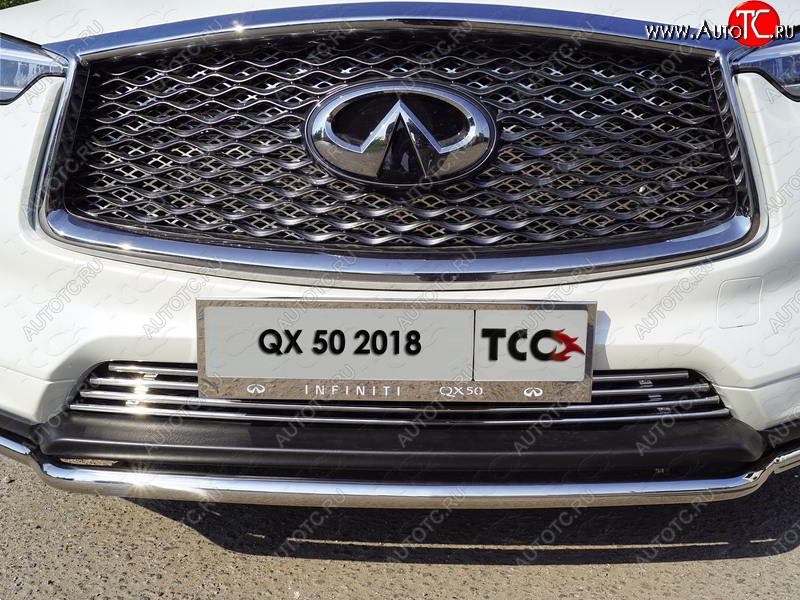 6 449 р. Рамка гос. номера ТСС Тюнинг INFINITI Qx50 J55 (2017-2022) (нержавейка)  с доставкой в г. Набережные‑Челны