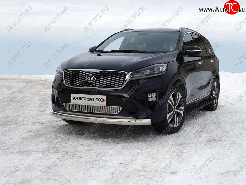 6 449 р. Рамка гос. номера ТСС Тюнинг KIA Sorento UM/Prime рестайлинг (2018-2020) (нержавейка)  с доставкой в г. Набережные‑Челны