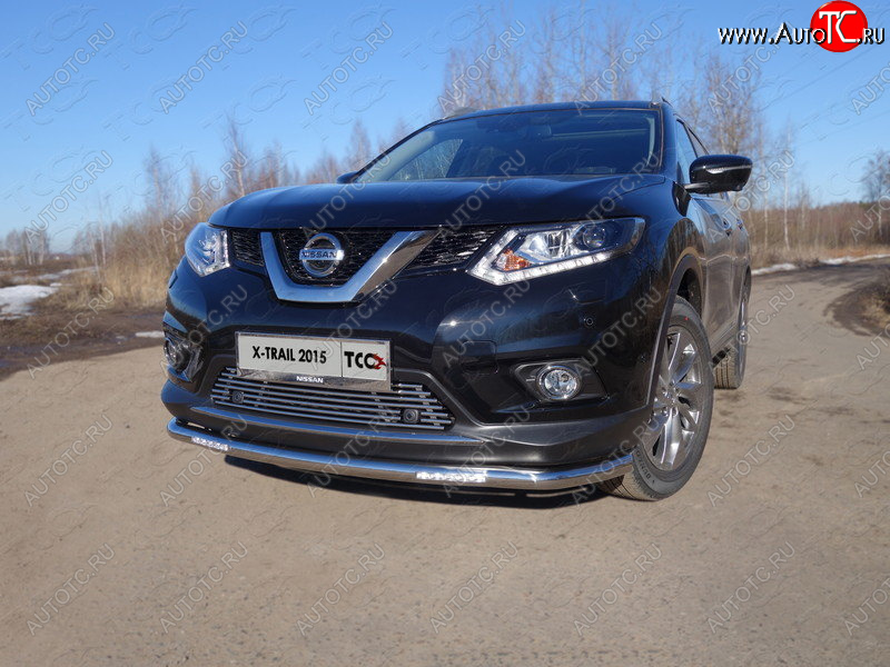 5 999 р. Рамка гос. номера ТСС Тюнинг  Nissan X-trail  3 T32 (2013-2018) дорестайлинг (нержавейка)  с доставкой в г. Набережные‑Челны