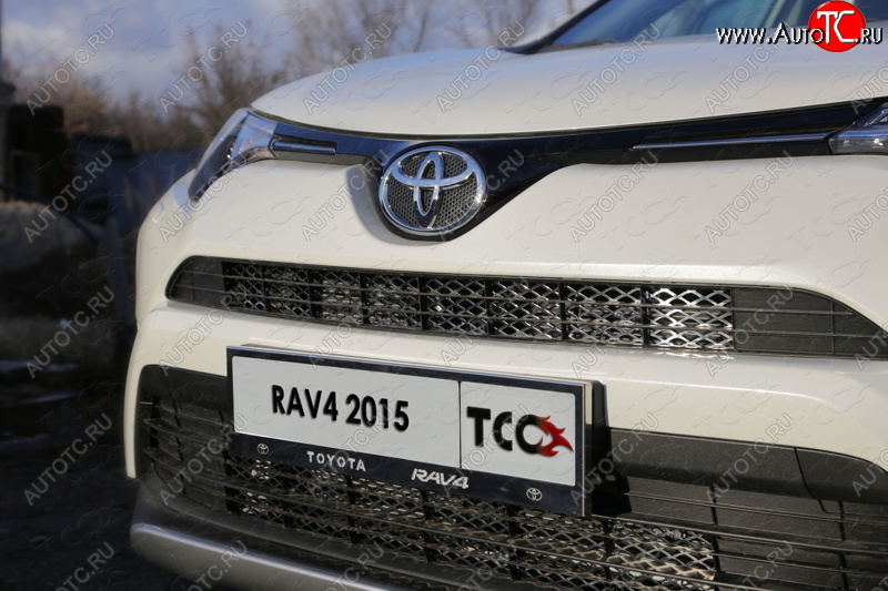 6 449 р. Рамка гос. номера ТСС Тюнинг  Toyota RAV4  XA40 (2015-2019) 5 дв. рестайлинг (нержавейка)  с доставкой в г. Набережные‑Челны