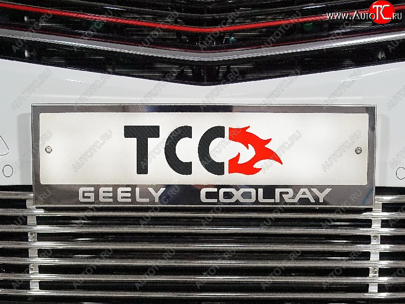 5 299 р. Рамка гос. номера ТСС Тюнинг  Geely Coolray  SX11 (2018-2023) дорестайлинг (нержавейка)  с доставкой в г. Набережные‑Челны