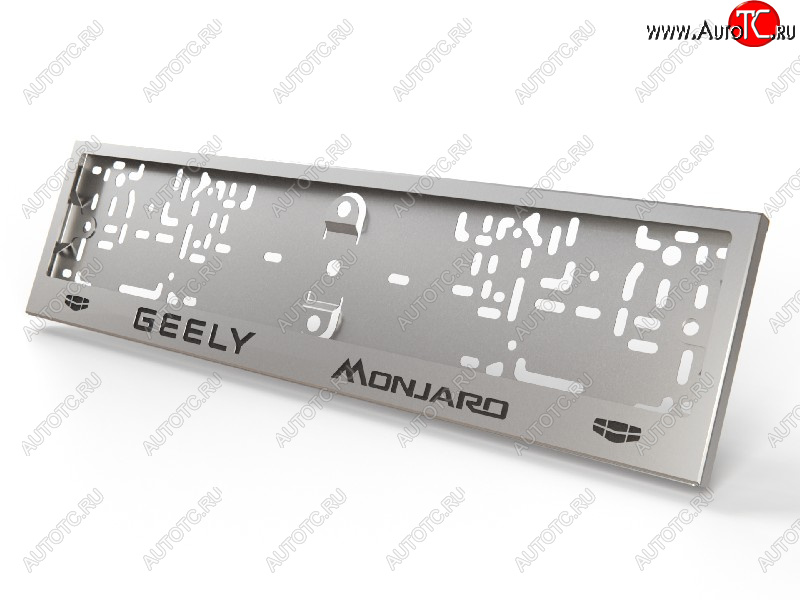 5 299 р. Рамка гос. номера ТСС Тюнинг  Geely Monjaro (2022-2025) (нержавейка)  с доставкой в г. Набережные‑Челны