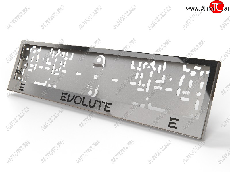 6 449 р. Рамка гос. номера ТСС Тюнинг  Evolute i-Joy (2022-2025) джип (нержавейка)  с доставкой в г. Набережные‑Челны