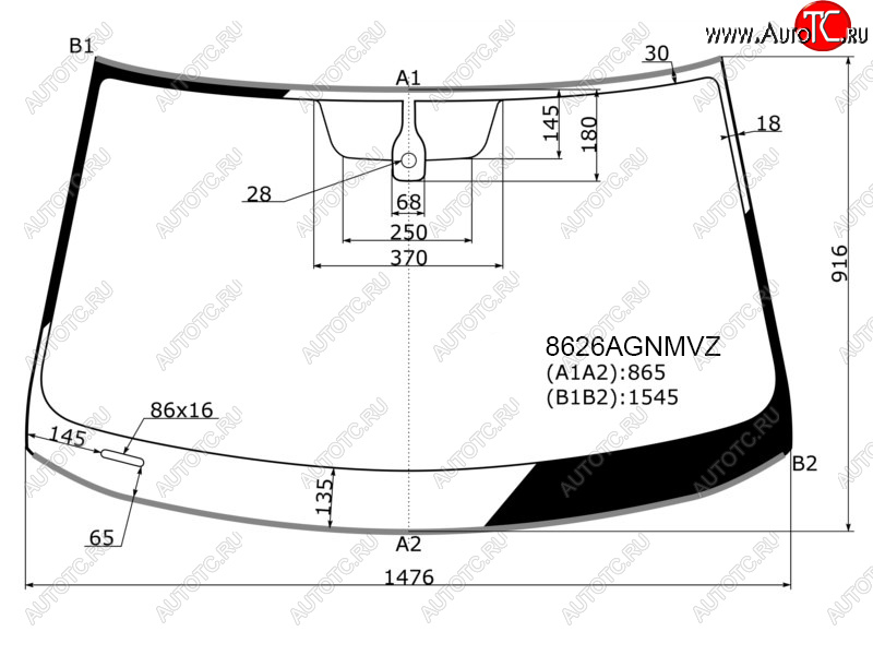 8 299 р. Стекло лобовое (Датчик дождя Молдинг) FUYAO Volkswagen Passat B8 седан дорестайлинг (2015-2019)  с доставкой в г. Набережные‑Челны