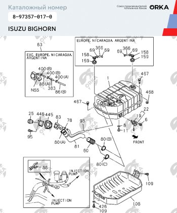 17 699 р. Топливный бак NEW BAK  Isuzu Bighorn ( UBS25GW,UBS69GW,  UBS26GW,UBS73GW) (1991-2002) 5 дв. дорестайлинг, 5 дв. 1-ый рестайлинг, 5 дв. 2-ой рестайлинг, 5 дв. 3-ий рестайлинг  с доставкой в г. Набережные‑Челны. Увеличить фотографию 2