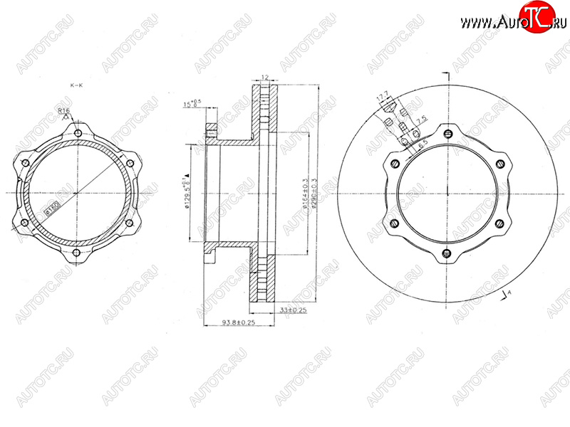 4 099 р. Диск тормозной передний Ø290 SAT  ГАЗ ГАЗель Next ( A21,A22, С41, С42,  A21,A22, С41, С42, Фермер,  A60,A63, A64,  A62,А65,  A31,A32, C45, C46) - ГАЗель NEXT Citiline  А68  с доставкой в г. Набережные‑Челны