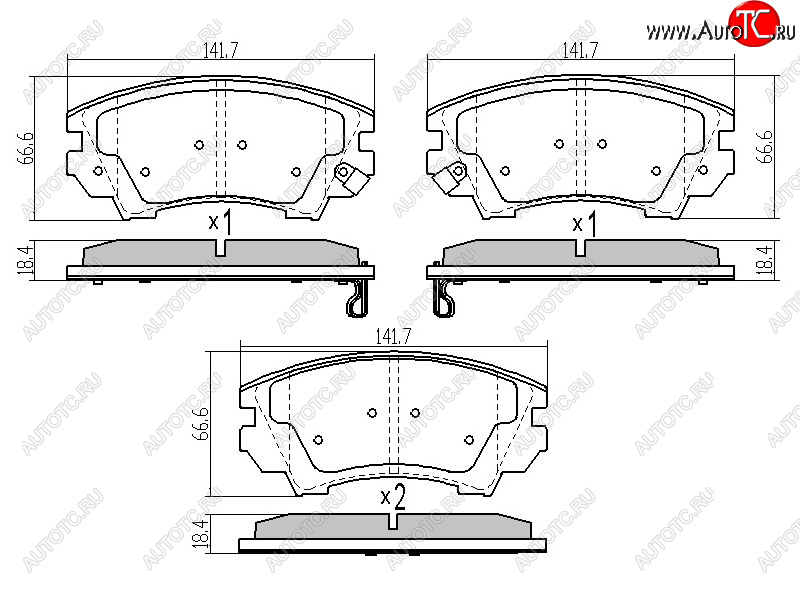 1 469 р. Колодки тормозные перед FR-FL SAT Opel Astra J хэтчбек 5 дв.  рестайлинг (2012-2017)  с доставкой в г. Набережные‑Челны