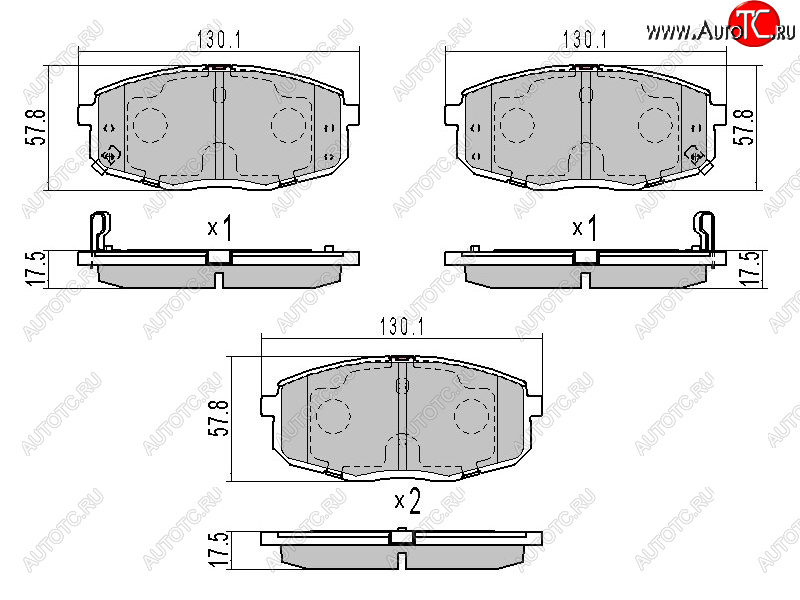 1 259 р. Колодки тормозные перед FL-FR SAT Hyundai I30 2 GD дорестайлинг универсал (2011-2015)  с доставкой в г. Набережные‑Челны