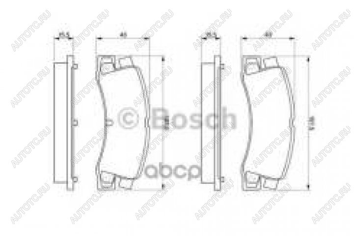 1 499 р. Колодки тормозные передние (4шт.) BOSCH KIA Rio 2 JB дорестайлинг седан (2005-2009)  с доставкой в г. Набережные‑Челны