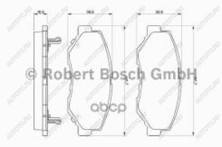 2 659 р. Колодки тормозные передние (4шт.) BOSCH Honda CR-V RM1,RM3,RM4 дорестайлинг (2012-2015)  с доставкой в г. Набережные‑Челны