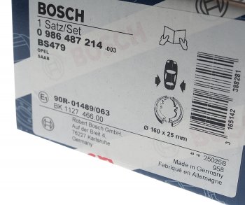 2 099 р. Колодки тормозные задние барабанные (4шт.) BOSCH Opel Astra F седан рестайлинг (1994-1998)  с доставкой в г. Набережные‑Челны. Увеличить фотографию 4