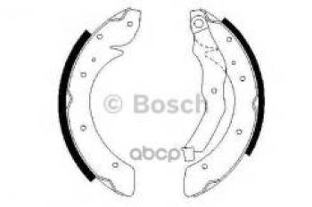 Колодки тормозные задние (4шт.) барабанные (203х38мм) BOSCH Renault Laguna X56 лифтбэк рестайлинг (1998-2001)