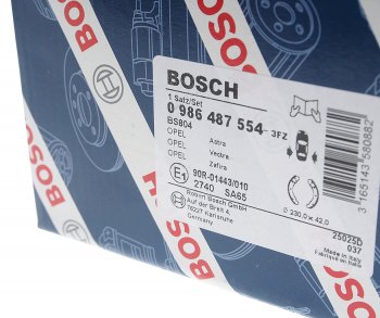 3 199 р. Колодки тормозные задние барабанные 4шт. BOSCH Opel Astra G седан (1998-2005)  с доставкой в г. Набережные‑Челны. Увеличить фотографию 3