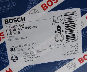 3 069 р. Колодки тормозные задние барабанные (4шт.) BOSCH Ford Focus 2 хэтчбэк 3 дв. дорестайлинг (2004-2007)  с доставкой в г. Набережные‑Челны. Увеличить фотографию 4