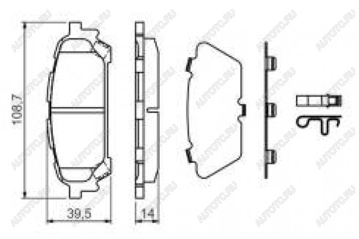 2 899 р. Колодки тормозные задние (4шт.) BOSCH Subaru Forester SG дорестайлинг (2002-2005)  с доставкой в г. Набережные‑Челны