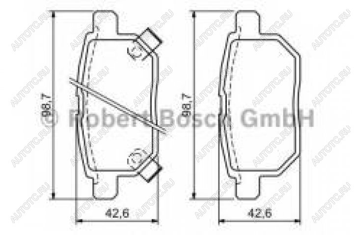 1 559 р. Колодки тормозные задние (4шт.) BOSCH Toyota Corolla E140 седан дорестайлинг (2007-2010)  с доставкой в г. Набережные‑Челны