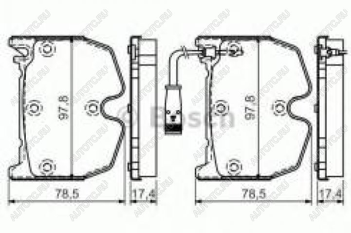 11 849 р. Колодки тормозные передние (4шт.) BOSCH Mercedes-Benz S class W220 (1998-2005)  с доставкой в г. Набережные‑Челны