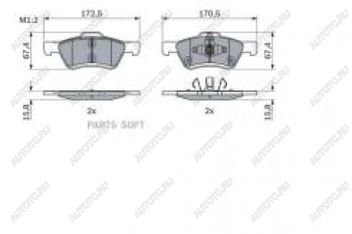 4 999 р. Колодки тормозные передние (4шт.) BOSCH Ford Maverick TM1 рестайлинг, 5 дв. (2004-2007)  с доставкой в г. Набережные‑Челны