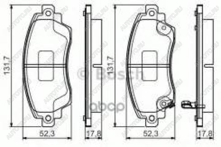 2 379 р. Колодки тормозные передние (4шт.) BOSCH Toyota Corolla E110 седан дорестайлинг (1997-2000)  с доставкой в г. Набережные‑Челны