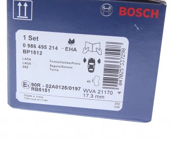 1 569 р. Колодки тормозные передние (4шт.) BOSCH Лада 2108 (1984-2003)  с доставкой в г. Набережные‑Челны. Увеличить фотографию 4