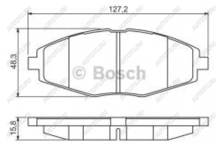 1 149 р. Колодки тормозные передние (4шт.) BOSCH Chevrolet Lanos T100 седан (2002-2017)  с доставкой в г. Набережные‑Челны