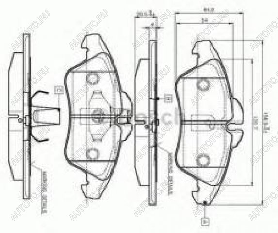 2 799 р. Колодки тормозные передние (4шт.) BOSCH Volkswagen LT 2D (1996-2006)  с доставкой в г. Набережные‑Челны