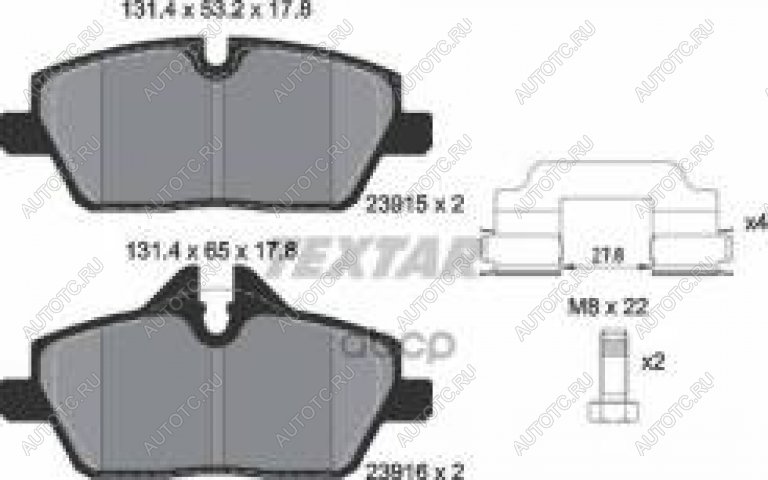 4 549 р. Колодки тормозные передние (4шт.) TEXTAR BMW 1 серия E81 хэтчбэк 3 дв. рестайлинг (2007-2012)  с доставкой в г. Набережные‑Челны