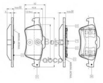 Колодки тормозные задние (4шт.) BOSCH Nissan Primera 3 универсал P12 (2002-2008)