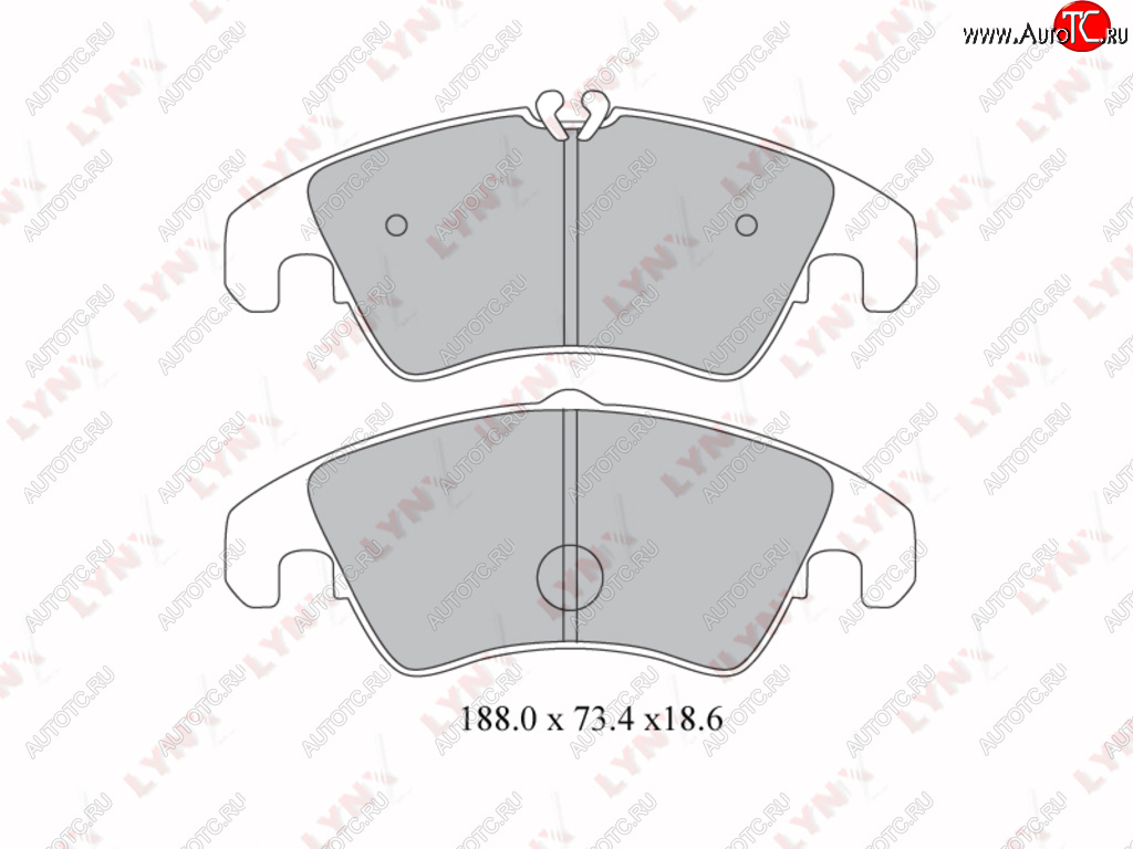 3 479 р. Колодки тормозные передние(4шт.) LYNX Audi A4 B7 седан (2004-2008)  с доставкой в г. Набережные‑Челны