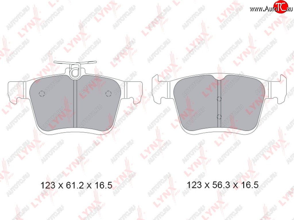 2 699 р. Колодки тормозные задние (4шт.) LYNX Audi A3 8VS седан рестайлин (2016-2020)  с доставкой в г. Набережные‑Челны
