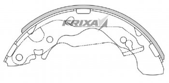 1 199 р. Колодки тормозные задние барабанные (4шт.) HANKOOK FRIXA Hyundai Elantra AD дорестайлинг (2016-2019)  с доставкой в г. Набережные‑Челны. Увеличить фотографию 1