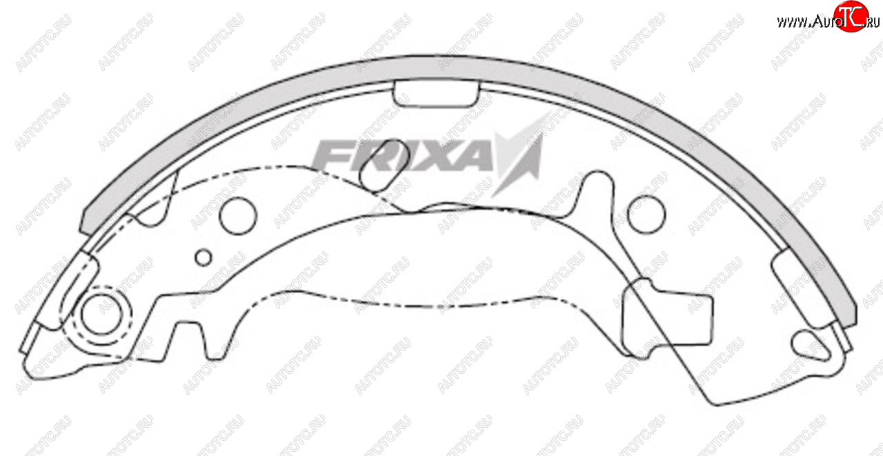 919 р. Колодки тормозные задние барабанные HANKOOK FRIXA Hyundai Getz TB хэтчбэк 5 дв. дорестайлинг (2002-2005)  с доставкой в г. Набережные‑Челны