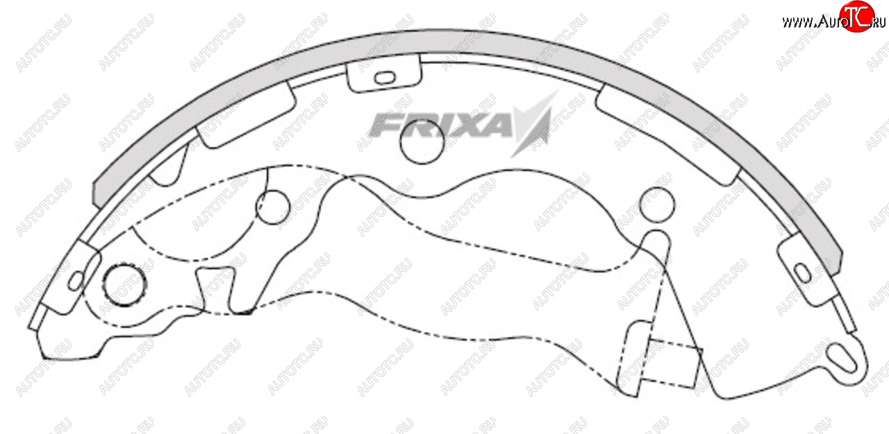 1 339 р. Колодки тормозные передние барабанные (4шт.) HANKOOK FRIXA KIA Rio 2 JB дорестайлинг седан (2005-2009)  с доставкой в г. Набережные‑Челны