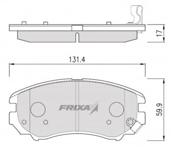 Колодки тормозные передние (4шт.) HANKOOK FRIXA KIA Magentis (2005-2010)