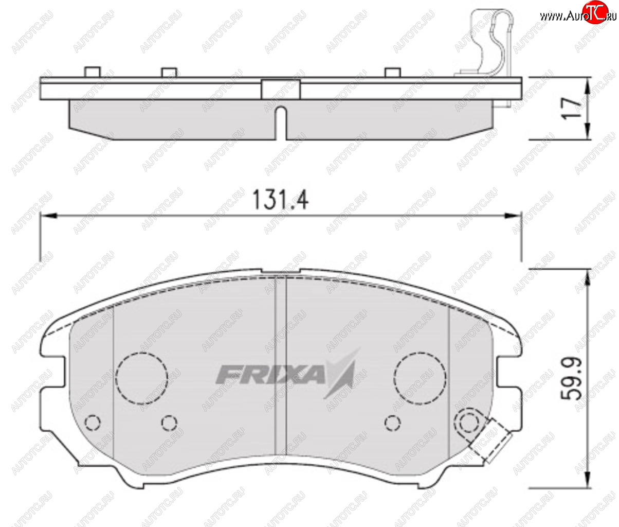 1 229 р. Колодки тормозные передние (4шт.) HANKOOK FRIXA Hyundai Elantra AD дорестайлинг (2016-2019)  с доставкой в г. Набережные‑Челны