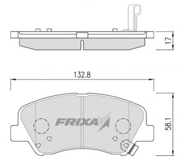 Колодки тормозные передние (4шт.) HANKOOK FRIXA Hyundai Solaris HCR седан рестайлинг (2020-2022)