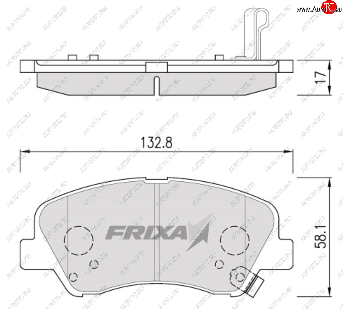 1 299 р. Колодки тормозные передние (4шт.) HANKOOK FRIXA Hyundai Solaris RBr седан рестайлинг (2014-2017)  с доставкой в г. Набережные‑Челны