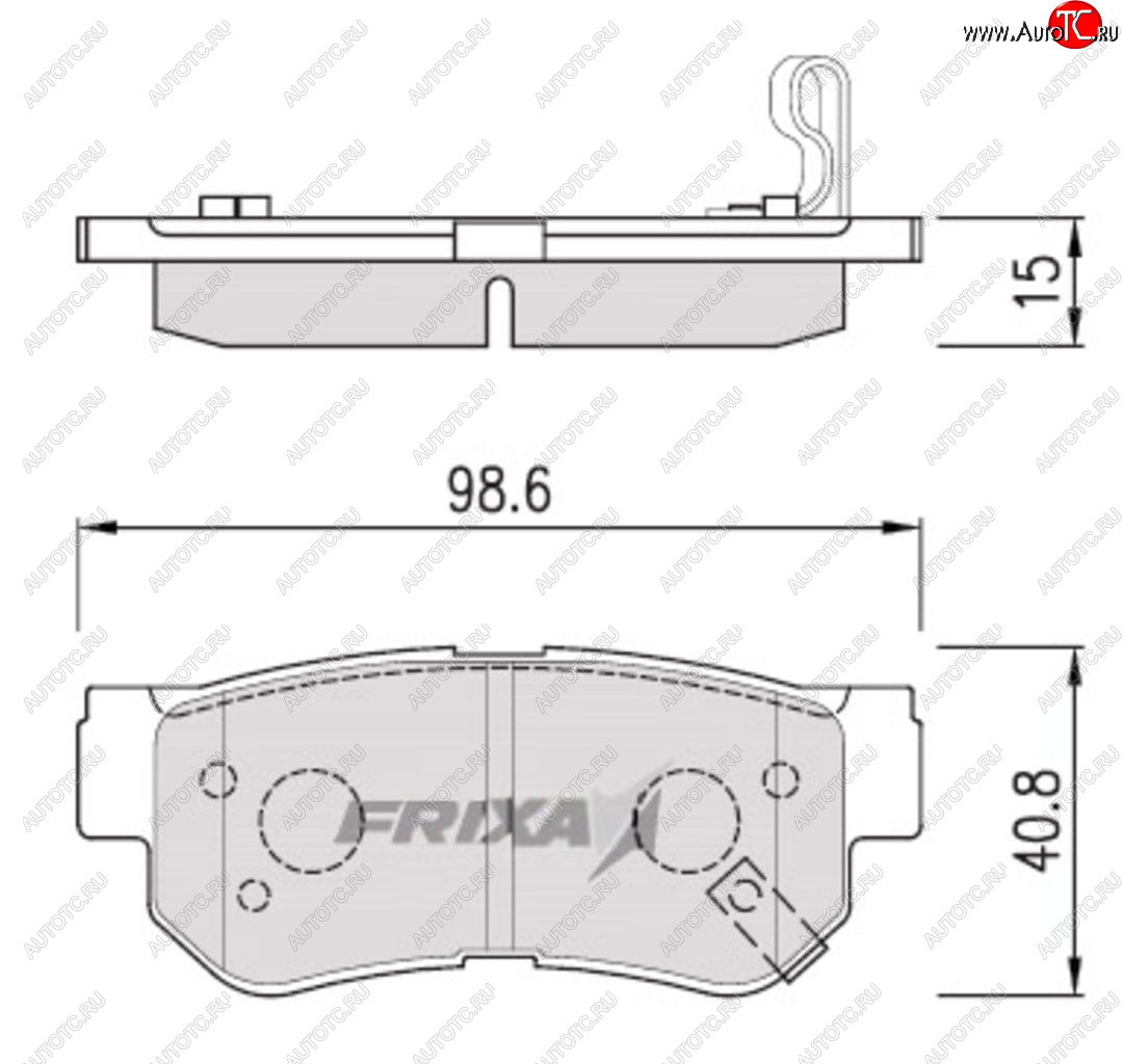 949 р. Колодки тормозные задние (4шт.) HANKOOK FRIXA Hyundai Getz TB хэтчбэк 5 дв. дорестайлинг (2002-2005)  с доставкой в г. Набережные‑Челны