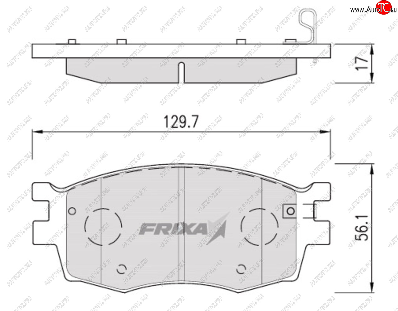 889 р. Колодки тормозные передние (4шт.) HANKOOK FRIXA KIA Rio 2 JB дорестайлинг седан (2005-2009)  с доставкой в г. Набережные‑Челны