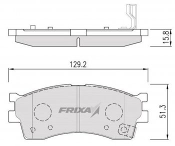 849 р. Колодки тормозные передние (4шт.) HANKOOK FRIXA KIA Clarus K9A седан рестайлинг (1998-2001)  с доставкой в г. Набережные‑Челны. Увеличить фотографию 3