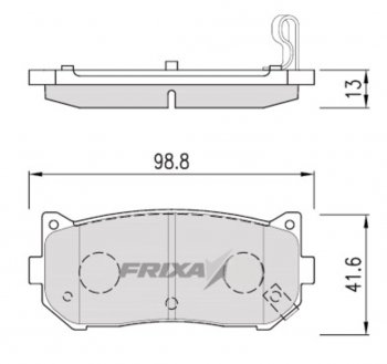 Колодки тормозные задние (4шт.) HANKOOK FRIX KIA Spectra (2000-2009)