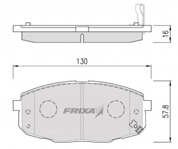 Колодки тормозные передние (4шт.) HANKOOK FRIXA KIA Ceed 1 ED дорестайлинг, хэтчбэк 5 дв. (2006-2010)