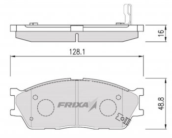 Колодки тормозные передние (4шт.) HANKOOK FRIXA KIA Rio 2 JB дорестайлинг седан (2005-2009)