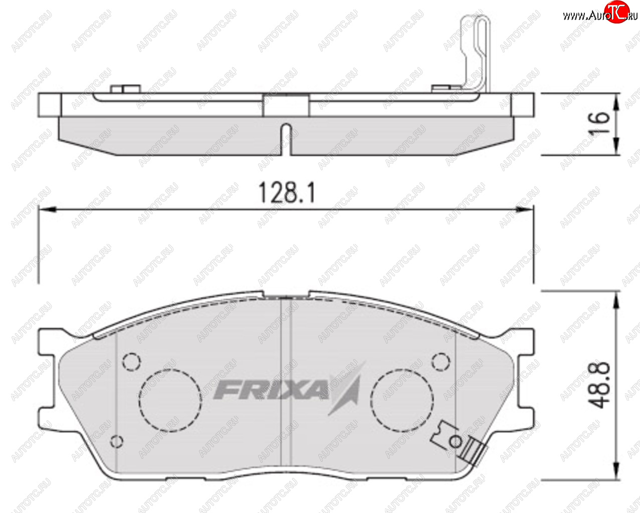 879 р. Колодки тормозные передние (4шт.) HANKOOK FRIXA KIA Rio 2 JB дорестайлинг, хэтчбэк 5 дв. (2005-2009)  с доставкой в г. Набережные‑Челны