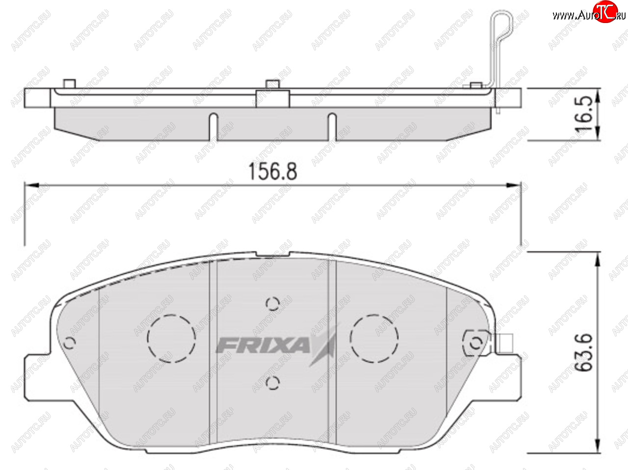 1 169 р. Колодки тормозные передние (4шт.) HANKOOK FRIXA KIA Mohave HM2 (2019-2022)  с доставкой в г. Набережные‑Челны