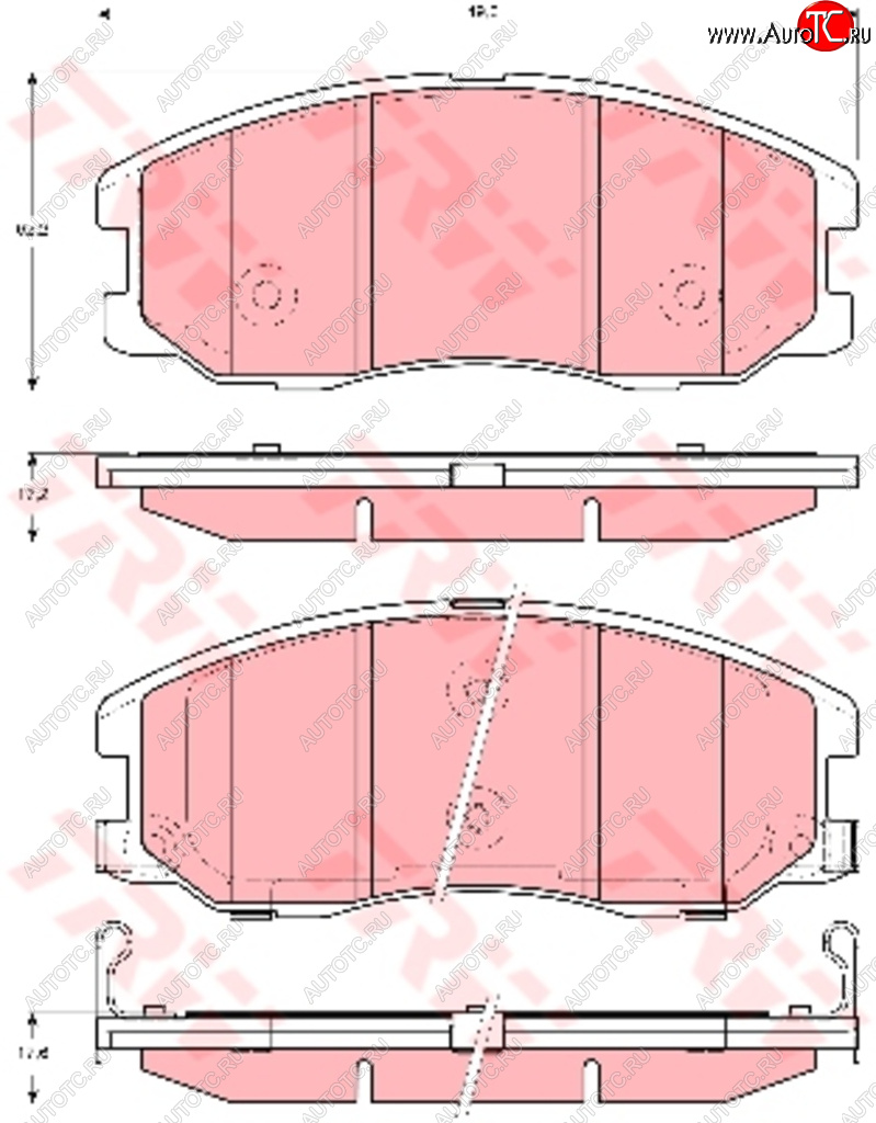 7 499 р. Колодки тормозные передние (4шт.) TRW Chevrolet Captiva  дорестайлинг (2006-2011)  с доставкой в г. Набережные‑Челны